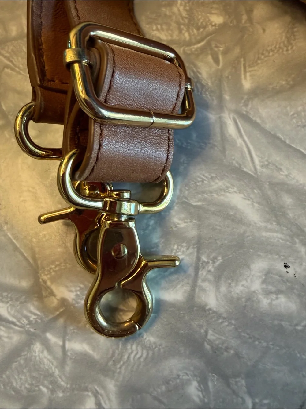 EUC Tory Burch Leather & Quilted Blue Tote. - Picture 10 of 12